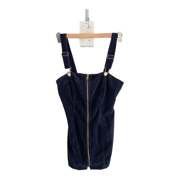 ALICE MCCALL Hello Its Me Denim Sleeveless Zip Front Bodycon Mini Dress Size 2 - Picture 11 of 12